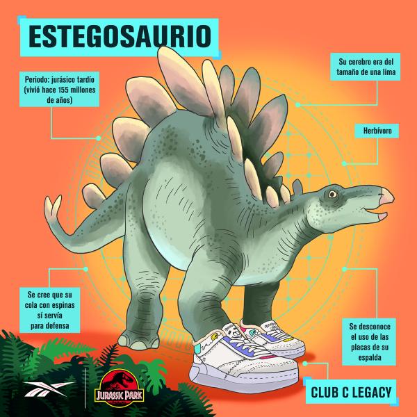 Estegosaurio con el modelo Club C Legacy